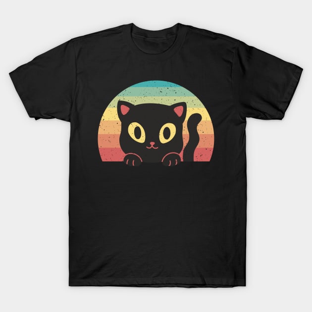 Vintage Sunset Purr T-Shirt by Life2LiveDesign